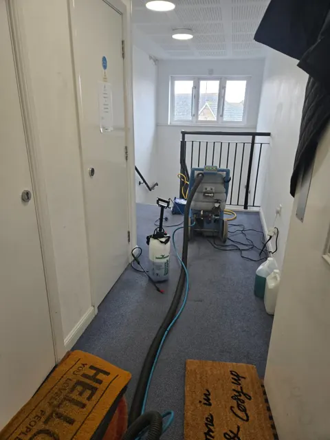 Communal landing carpet care