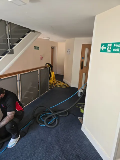 Communal corridor carpet cleaning