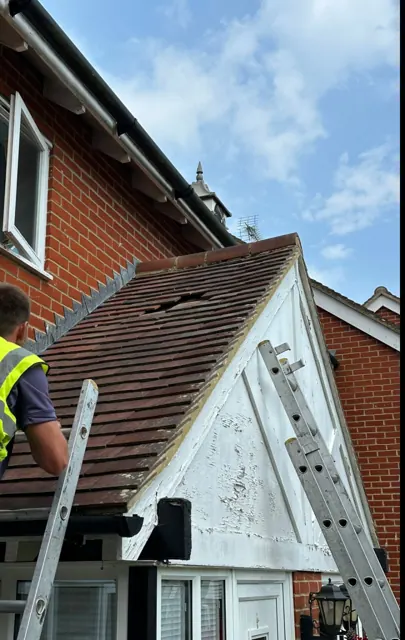 Gutter access at a property