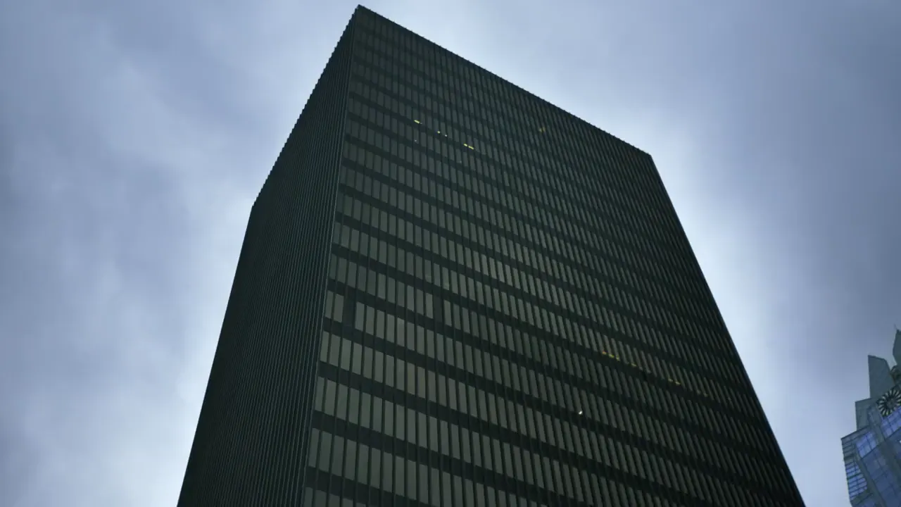 A fresh perspective on a modern building exterior.